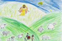 Kinder malen für die PV Homepage